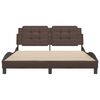 vidaXL Bed Frame without Mattress "Zadar" Brown 160x200 cm Faux Leather