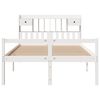vidaXL Bookcase Bed without Mattress White 160x200 cm Solid Wood Pine