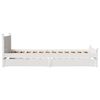 vidaXL Bed Frame without Mattress White 75x190 cm Small Single Solid Wood Pine