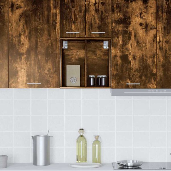 vidaXL Hanging Cabinet Smoked Oak 40 x 29.5 x 40 cm Engineered Wood