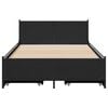 vidaXL Bed Frame with Drawers without Mattress Black 75x190 cm Small Single