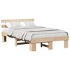 vidaXL Bed Frame with Headboard Natural 120 x 200 cm Solid Pine Wood