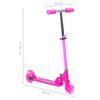 vidaXL 2-Wheel Children Scooter with Adjustable Aluminium Handlebar Pink