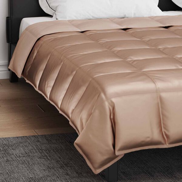 vidaXL Full Year Duvet Gold 220 x 260 cm Satin and Microfiber