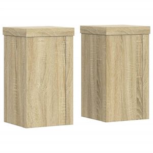 vidaXL Plant Stands 2 pcs Sonoma Oak 10x10x18 cm Engineered Wood