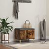 vidaXL Hall Bench with Cushion with Storage Smoked Oak 60 x 38 x 46 cm