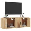 vidaXL Wall-mounted TV Cabinets 2 pcs Sonoma Oak 57x34.5x40 cm