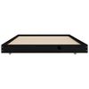 vidaXL Bed Frame without Mattress Black 75x190 cm Small Single Solid Wood Pine