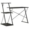vidaXL Desk with Shelf Black 116x50x93 cm