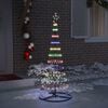 vidaXL LED Christmas Tree Multicolour 71 x 71 x 184.5 cm Metal