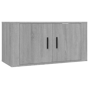 vidaXL Wall Mounted TV Cabinet Grey Sonoma 80x34.5x40 cm