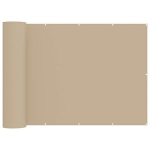 vidaXL Balcony Privacy Screen 180 x 500 cm Fabric with PU Coated Beige