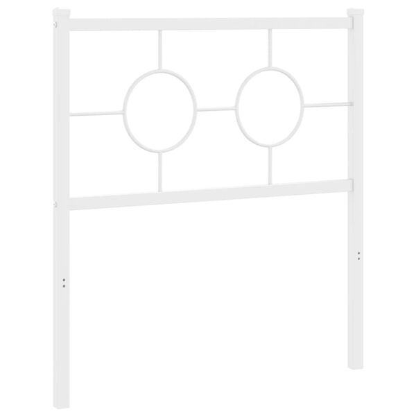 vidaXL Metal Replace Headboard White 75 cm