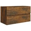 vidaXL 2 Piece Bathroom Furniture Set Smoked Oak Engineered Wood