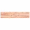 vidaXL Table Top Light Brown 220x50x(2-6) cm Treated Solid Wood Oak