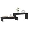 vidaXL TV Cabinet Set Black Oak 180 x 30 x 43 cm Engineered Wood