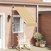 vidaXL Manual Retractable Awning 100 cm Yellow and Blue Stripes