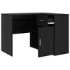 vidaXL Corner Desk with Drawer Black Oak 102 x 88 x 75 cm