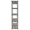 vidaXL 5-Tier Storage Rack Grey 170x38x170 cm Solid Wood Pine