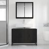 vidaXL Bathroom Furniture Set 2 pcs Black Oak Engineered Wood