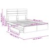 vidaXL Storage Bed Grey Sonoma 160 x 200 cm Engineered Wood
