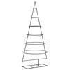 vidaXL Metal Christmas Tree for Decoration Black 180 cm