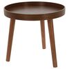 Home&Styling 2 Piece Side Table Set Round Dark Walnut