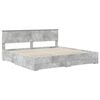 vidaXL Bed Frame Concrete Grey 200 x 200 cm Engineered Wood