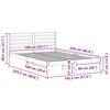 vidaXL Bed Frame with Headboard Brown 140 x 220 cm Solid Pine Wood