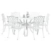 vidaXL Garden Dining Set 7 pcs White Aluminium