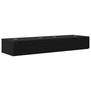 vidaXL Studio Desk Black Oak 110 x 40 x 19.5 cm Engineered Wood