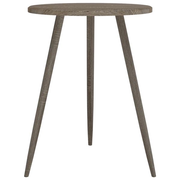 vidaXL Bistro Table Grey ??60x76 cm MDF and Iron