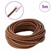 vidaXL Leather Cord Light Brown &Oslash;5 mm x 5 m Leather