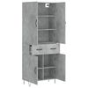 vidaXL Highboard Concrete Grey 69.5x34x180 cm Engineered Wood