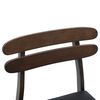 vidaXL Dining Chair 2 pcs Light Brown and Black Solid Wood