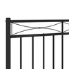 vidaXL Metal Replace Headboard Black 90 cm
