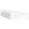 vidaXL Bed Frame without Mattress with Drawers White 90x200 cm (815030+814985)