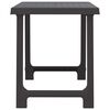 vidaXL Camping Table Anthracite 79x56x64 cm PP Wooden Look