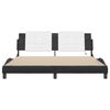 vidaXL Bed Frame with LED without Mattress "Zadar" Black and White 180x200 cm