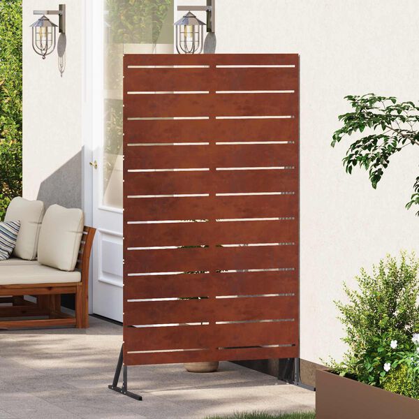 vidaXL Privacy Screen Grey 100 x 50 x 180 cm Weathering Steel