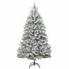 vidaXL Artificial Christmas Tree Green and White 240 cm PVC and Metal