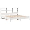 vidaXL Bookcase Bed without Mattress White 180x200 cm Super King Solid Wood Pine