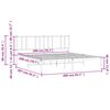 vidaXL Metal Bed Frame without Mattress with Headboard White 200x200cm