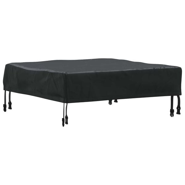vidaXL Table Cover Plain Black 82 x 82 x 15 cm Fabric