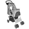 vidaXL Folding Pet Stroller Dog/Cat Travel Carrier Grey