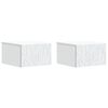 vidaXL Wall-Mounted Bedside Cabinet 2 pcs White 49 x 34.5 x 20 cm