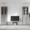 vidaXL TV Cabinet Set with Drawer Concrete Grey Engineered Wood