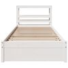vidaXL Bed Frame with Headboard without Mattress White 75x190 cm Small Single