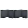 vidaXL Retaining Wall 2 pcs 50 x 50 x 30 cm Steel Anthracite