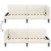 vidaXL Corner Bed Frame with Headboard Cream 90 cm x 200 cm Velvet